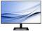 Un moniteur Philips avec un fond abstrait bleu et blanc sur l'écran.
