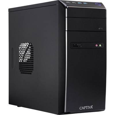 Boîtier d'ordinateur noir avec des fentes de ventilation sur les côtés et un panneau avant équipé de ports USB et audio.