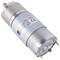 Un moteur à courant continu cylindrique avec un boîtier métallique, étiqueté « Model No. TCL0020008N » et portant la certification CE, vu sous un angle.