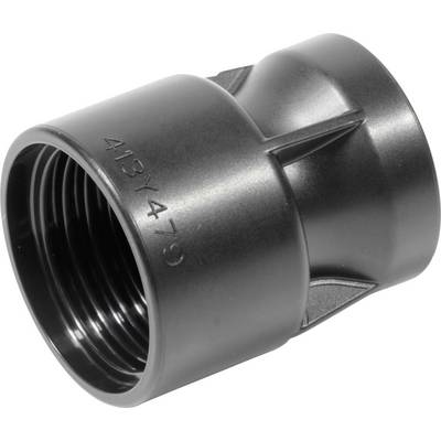Adaptateur en plastique avec filetage intérieur, portant le numéro '413Y479' gravé sur sa surface. Adapté pour les raccordements de tuyaux.
