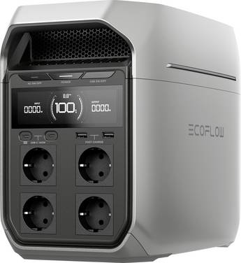 ECOFLOW Delta 3 PLUS Batterie externe 20 Ah  LiFe  noir, gris avec régulateur de charge