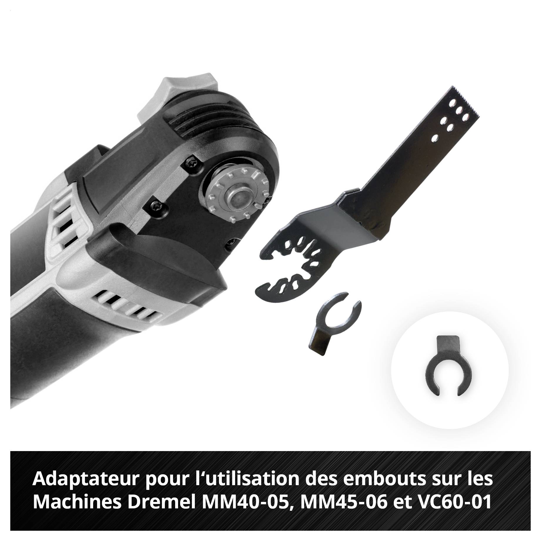 Einhell 708170 XXL -CASE Oxyde d'aluminium, Acier Chrome-Vanadium, BiM, HCS, HM Set outils multifonction 40 mm 1 set-11