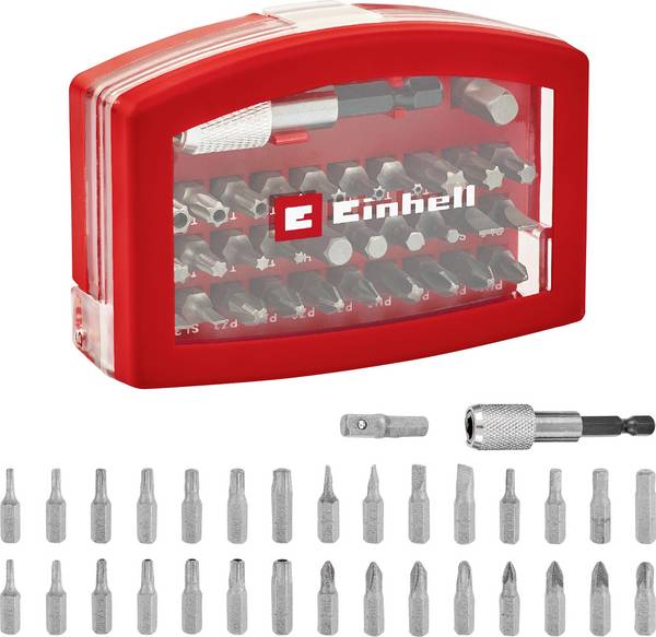 Einhell BELT CLIP 118495 Jeu d'embouts 32 pièces PZ, PH, vis à fente, TX avec porte-embout
