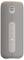Un haut-parleur Bluetooth portable cylindrique recouvert de tissu gris et blanc, doté de boutons de commande sur l'avant et d'un affichage LED.