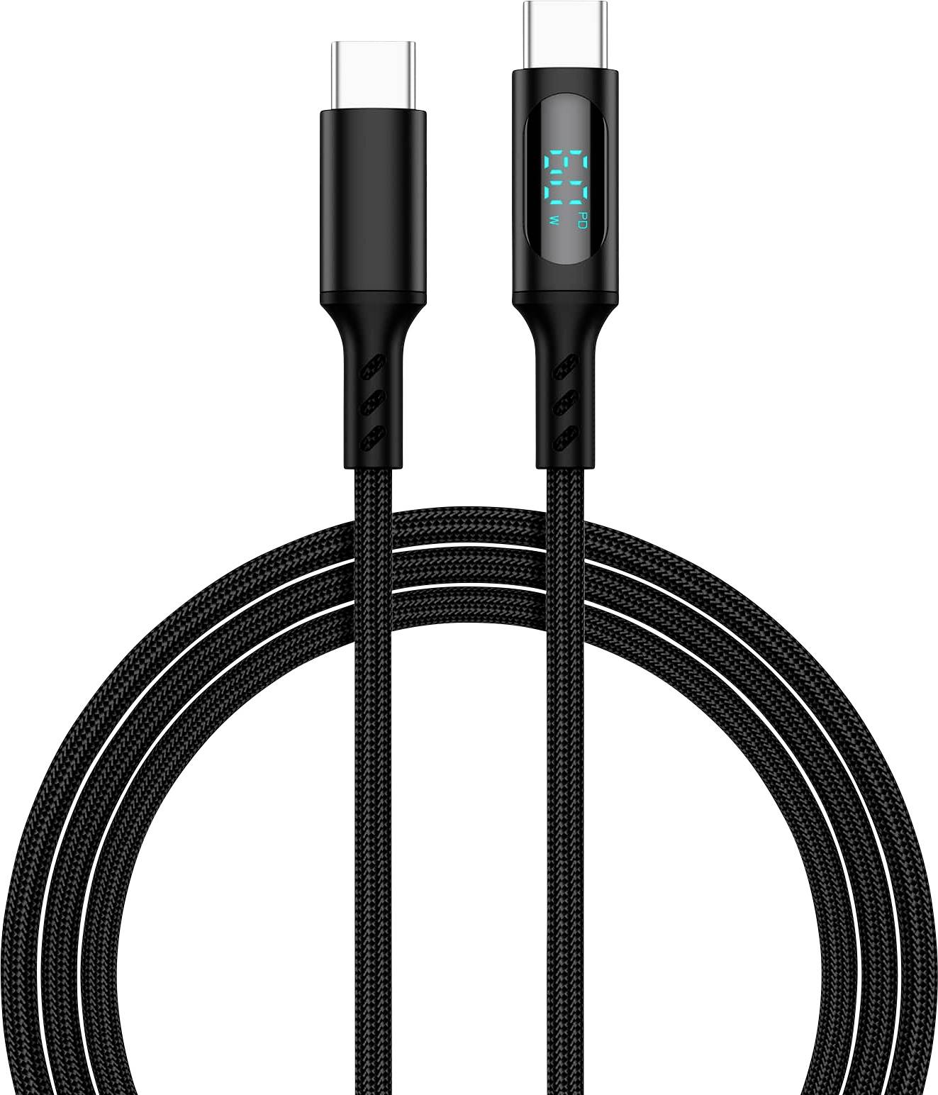 Eaxus 35968 USB charging cable USB Cable Assemblies black 1.5m length