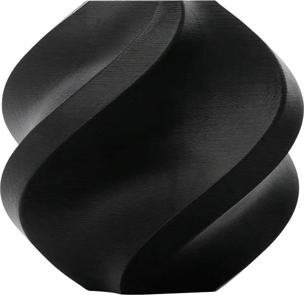 Vase noire spiralée au design moderne et élégant. La surface est lisse et brillante, parfaite pour des décorations contemporaines.