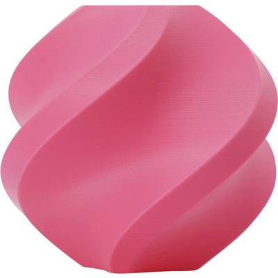 Un objet rose, en forme de spirale, à la surface lisse, qui rappelle un vase tordu.