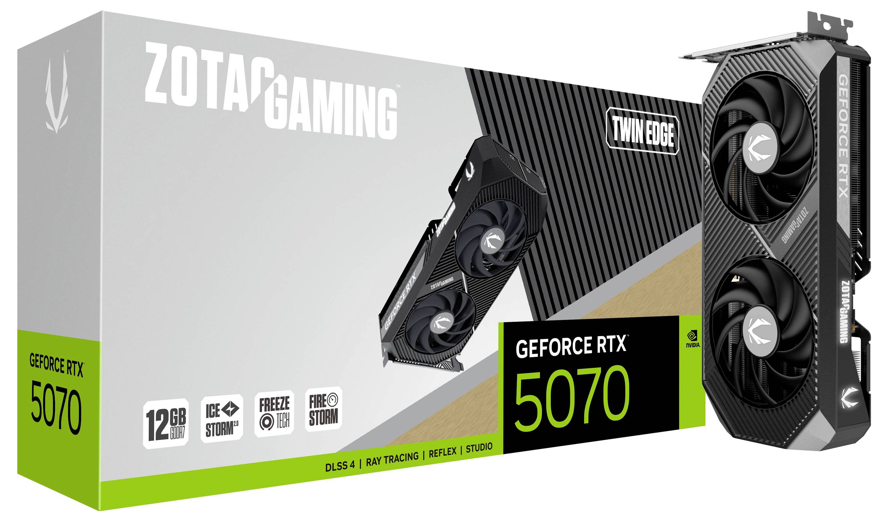 Zotac Carte graphique Nvidia GeForce RTX 5070 12 GB GDDR7-VRAM PCIe x16 HDMI™, DisplayPort NVIDIA G-Sync-2