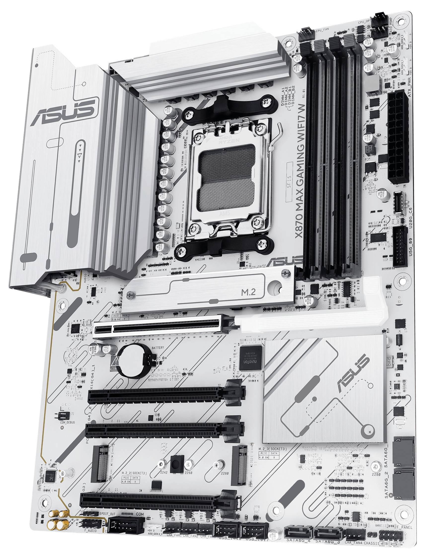 Asus X870 MAX Carte mère Socket (PC) AMD® AM5 Facteur de forme (détails) ATX Chipset de la carte mère AMD® X870-4
