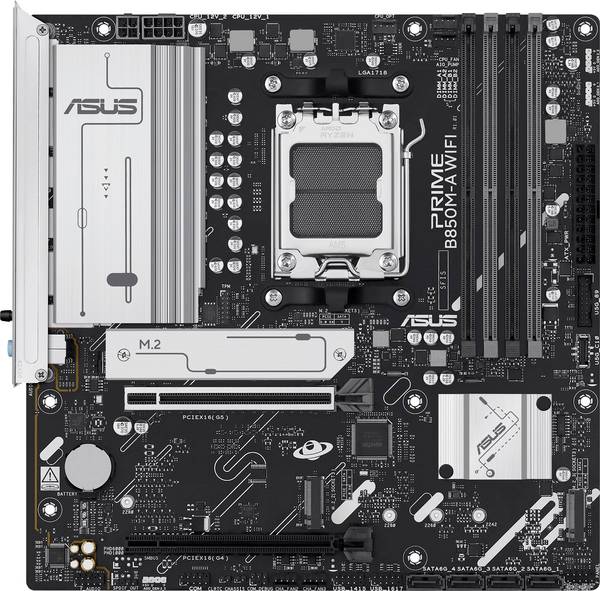 Asus PRIME B850M-A Carte mère Socket (PC) AMD® AM5 Facteur de forme (détails) Micro-ATX Chipset de la carte mère AMD® B850