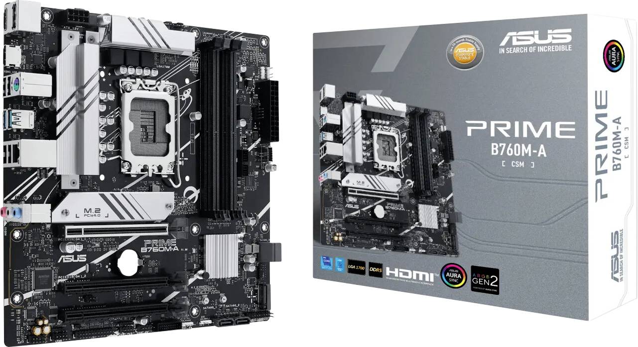 Asus 90MB1EK0-M1EAYC Carte mère Socket (PC) Intel® 1700 Facteur de forme (détails) Micro-ATX Chipset de la carte mère In-0