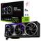 Carte graphique de gaming ROG Astral GeForce RTX 5090 avec 32 Go de mémoire, design à trois ventilateurs, illustrée devant son emballage de vente.