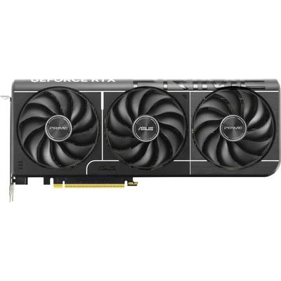 'Carte graphique Asus GeForce RTX avec trois ventilateurs et inscription Prime à l'avant.'