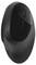Souris d'ordinateur ergonomique noire vue de côté. Elle présente une forme incurvée pour un maintien de la main confortable.