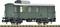 Wagon vert de chemin de fer sur une voie ferrée, portant l'inscription 'Deutsche Reichsbahn'. Style rustique, avec des fenêtres latérales et une porte frontale visibles.