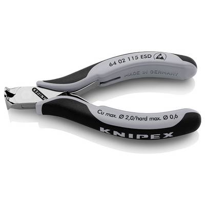 Une pince de précision gris-noir de la marque Knipex, adaptée pour les fils de cuivre jusqu'à 2,0 mm de diamètre. Fabriqué en Allemagne.