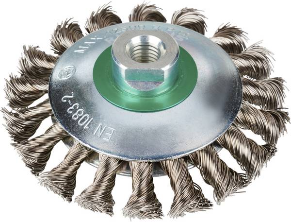 Rhodius Rhodius EKBZ, 8 brosseaux coniques 115 x 15 x 20 x M14 mm, avec zoom, Topline, Made in Germany, pour acier inoxydable, acier EKBZ  353093 8 pc(s)