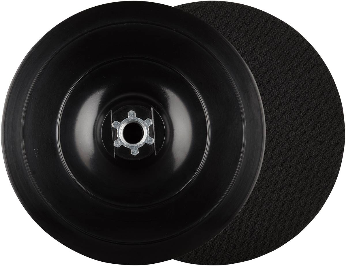 Un disque noir rond pour haltères. Il possède un trou central pour la fixation sur une barre longue ou une tige d'haltère.