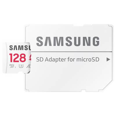 Carte microSD Samsung de 128 Go avec adaptateur SD.