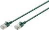 Digitus DK-1632-A-003S-G RJ45 Câble réseau, câble patch CAT 6a F/FTP 0.3 m vert code couleur, blindé, multifilaire, avec manchon de protection contre les pliages 1 pc(s)