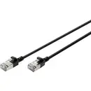 Digitus DK-1632-A-010S-BL RJ45 Câble réseau, câble patch CAT 6a F/FTP 1 m noir code couleur, blindé, multifilaire, avec