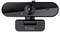 Webcam noire avec microphone intégré et résolution QHD 2K sur un support réglable.