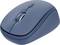 Souris d'ordinateur bleue sans fil avec molette de défilement et touche DPI sur le dessus. Idéale pour un travail précis sur PC ou ordinateur portable.