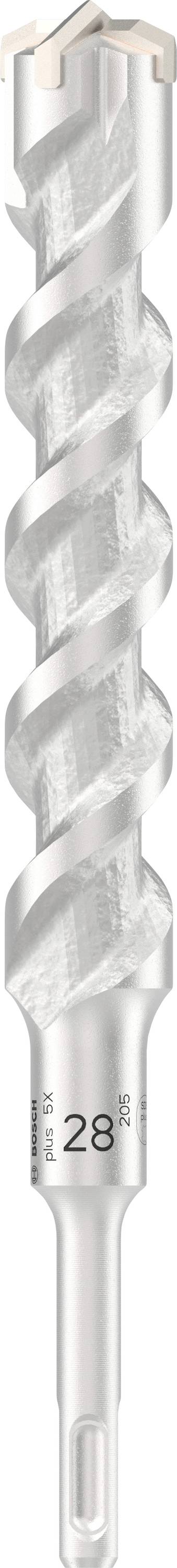 Une mèche argentée au design spiralé avec des arêtes tranchantes pour un perçage précis, indication de diamètre '28' sur la tige.