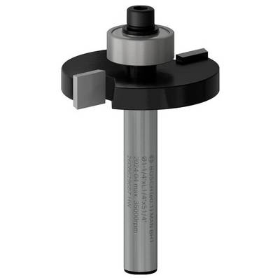 L'image représente un accessoire d'outil en métal doté d'une tige cylindrique et d'une tête de fraise circulaire dentelée.