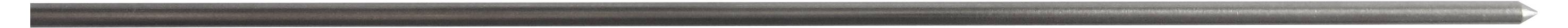 Un stylo à bille au motif rayé noir et blanc et à pointe métallique brillante est posé sur un fond blanc.