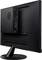 Un moniteur d'ordinateur noir avec un mini-PC amovible à l'arrière, présentant des ports USB et audio ainsi qu'un ventilateur.