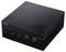 Un mini PC noir ASUS doté de ports USB et d'un bouton d'alimentation sur le panneau avant.