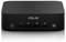 Un mini-PC noir ASUS avec deux ports USB, une prise casque, un interrupteur marche/arrêt et le logo de la marque sur la façade.