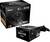 Bloc d'alimentation AsRock Challenger CL-550B sur un boîtier et un emballage noirs, 550 watts, pour ordinateur, avec connecteurs illustrés.