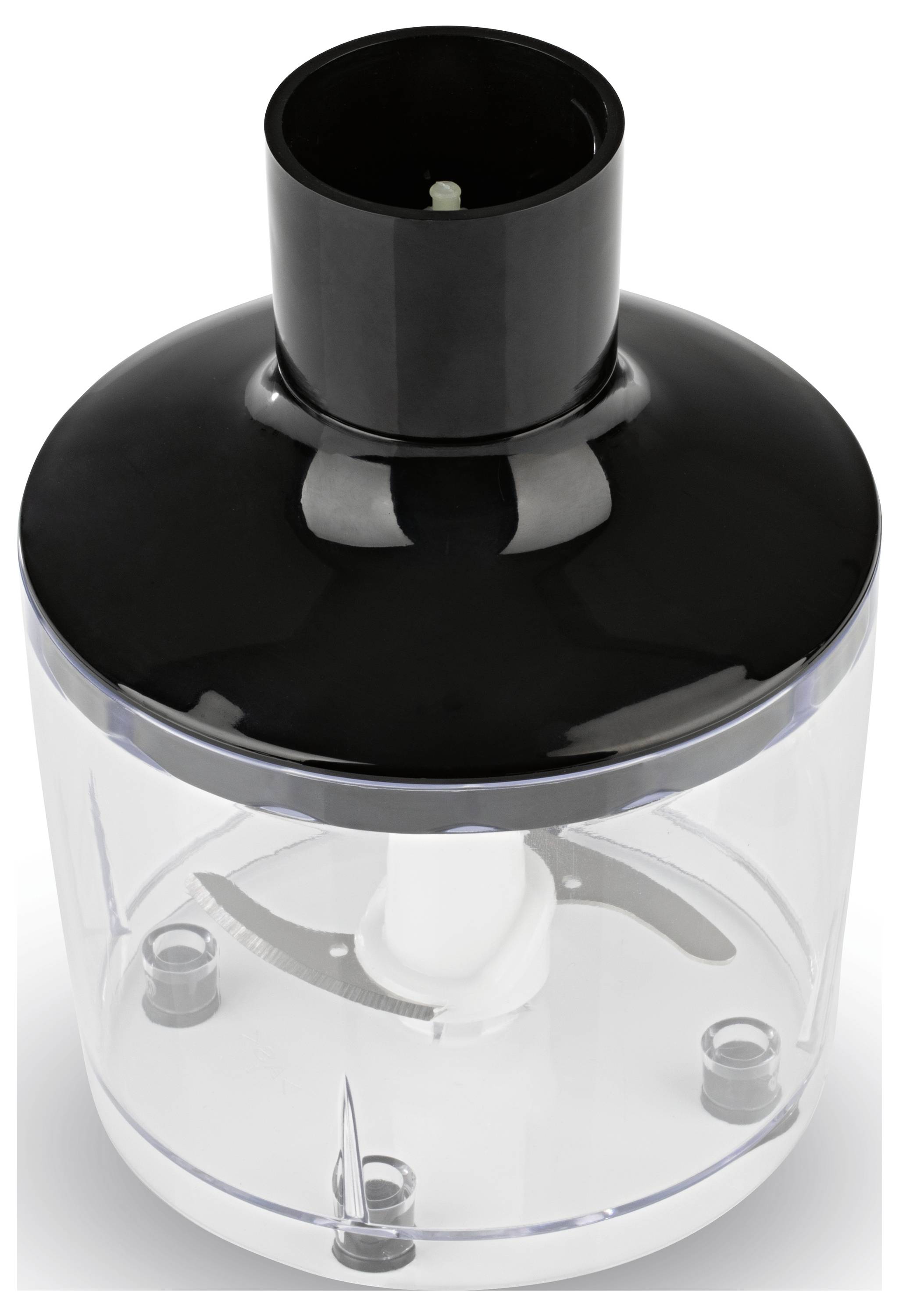 GourmetMaxx Mixeur plongeant 200 W fonctionne à piles, avec embout hâchoir, fouet , avec embout de mixeur noir, argent-6