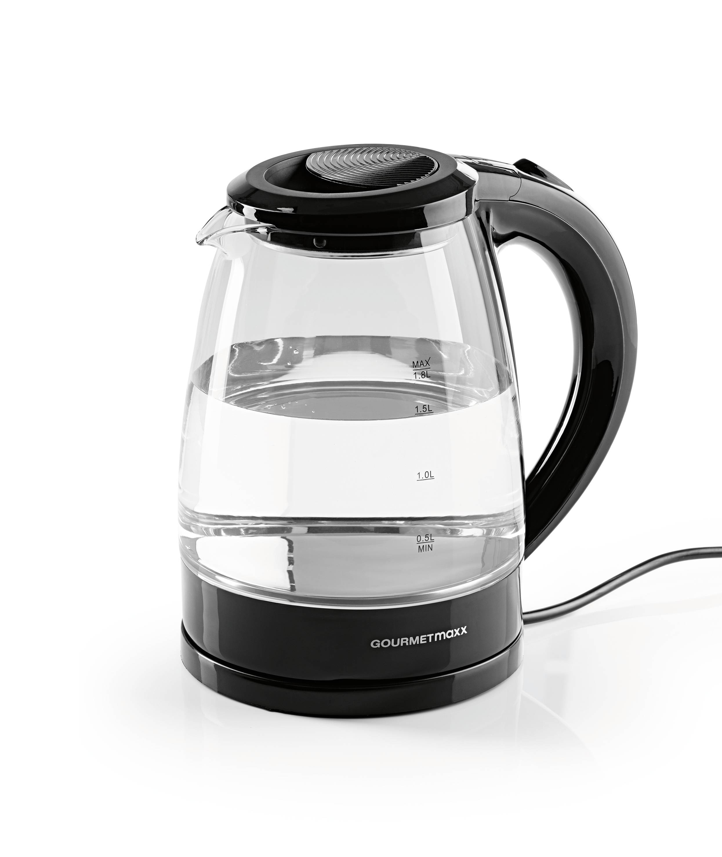 GourmetMaxx Bouilloire sans fil, voyant lumineux noir Contenance: 1.8 l-3