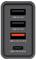 Un chargeur avec quatre ports : deux USB-A de 10 W chacun, un USB-A avec QC 3.0 18 W et un USB-C avec PD 3.0 20 W.