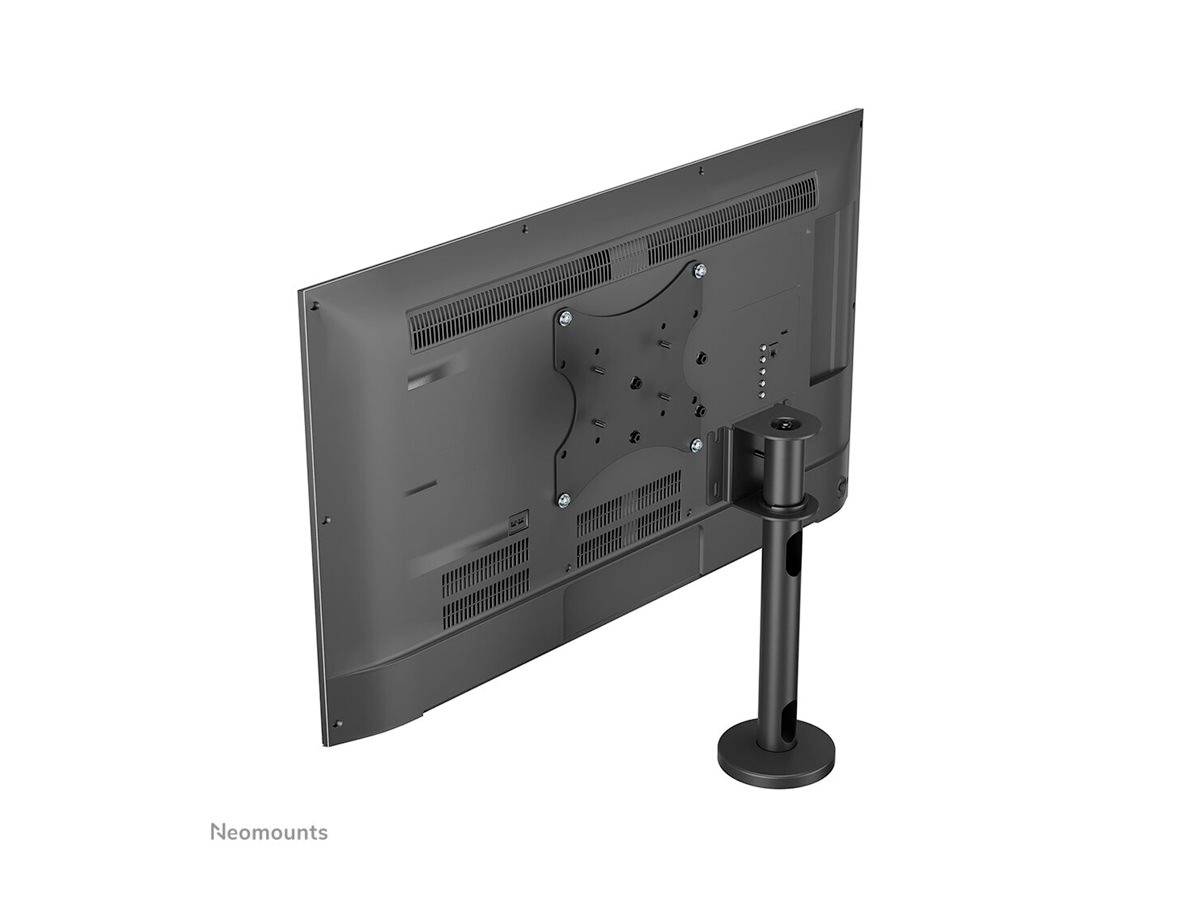 Vue arrière d'un écran plat sur un support réglable. L'écran n'affiche aucun contenu.