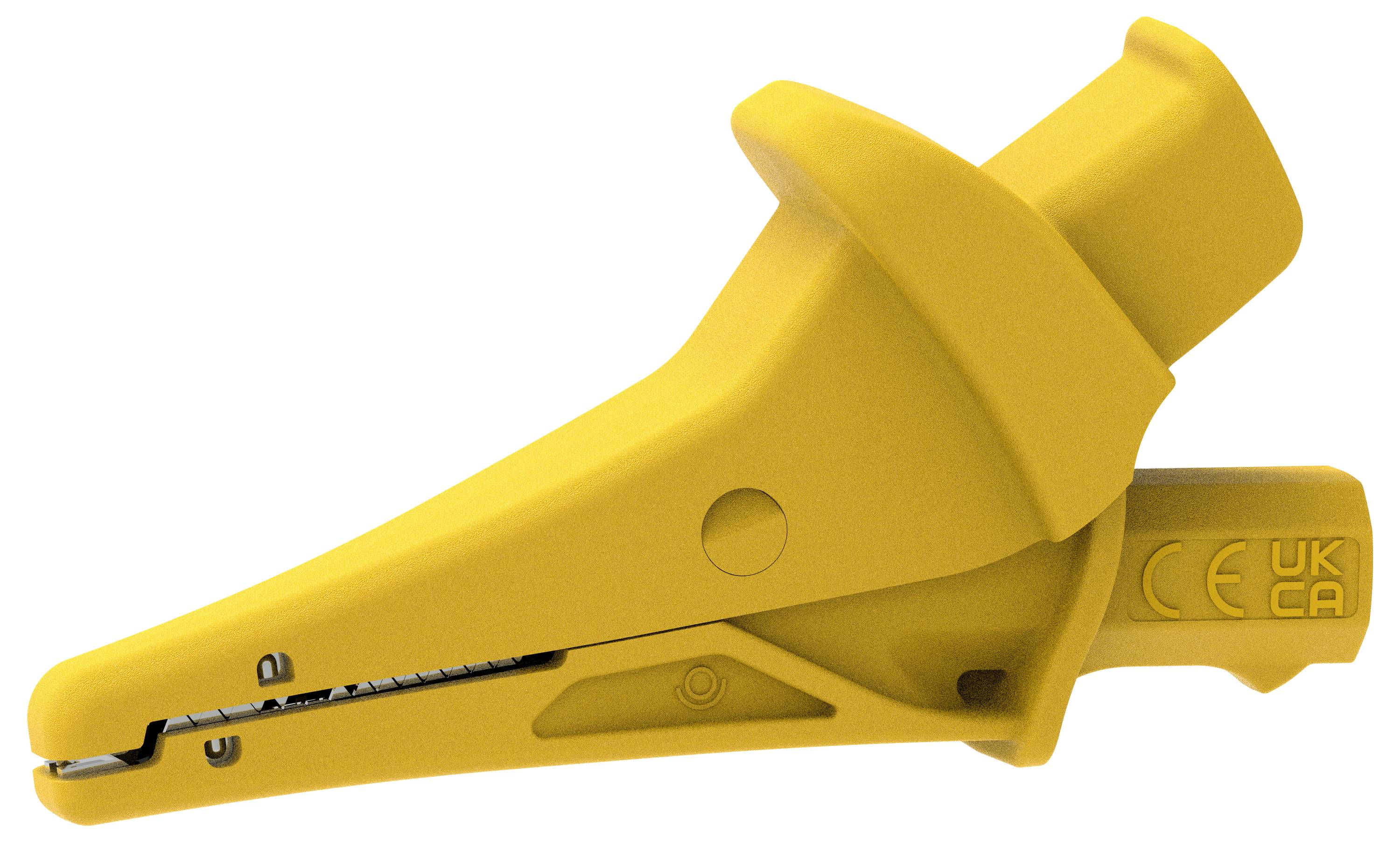 Electro PJP 5104-IEC-CD1-J Pince crocodile jaune Plage de serrage max.: 25 mm Longueur: 91 mm 1 pc(s)-1