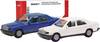 Herpa 012409-009 H0 Modèle réduit de voiture particulière Mercedes Benz 190E, bleu et blanc classique