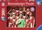 'Puzzle Ravensburger, 300 XXL, joueurs du FC Bayern Munich posant ensemble en maillots rouges, adapté aux enfants de 9 ans et plus.'