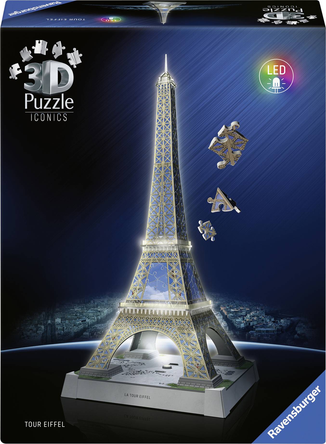 3D puzzle Iconics : tour Eiffel - avec lumière 12008024 RAVENSBURGER - 3D Puzzle Iconics Eiffelturm - mit Licht 216 Teil-0