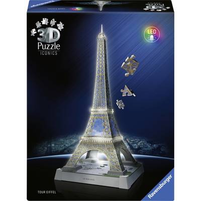 3D puzzle Iconics : tour Eiffel - avec lumière 12008024 RAVENSBURGER - 3D Puzzle Iconics Eiffelturm - mit Licht 216 Teil-0