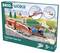 Ensemble de jouets 'Coffret Train à Traction BRIO' pour enfants à partir de 3 ans. Comprend un train, des rails et une figurine. L'emballage présente une suggestion de montage.
