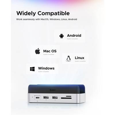 ORICO Station d'accueil USB-C® VS10 Mini Dock Desktop Stand support intégré, lecteur de cartes intégré, slot SSD M.2-9