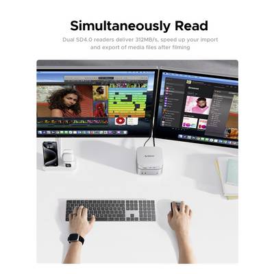 ORICO Station d'accueil USB-C® MiniLink M49P Convient pour les marques: Apple slot SSD M.2-7