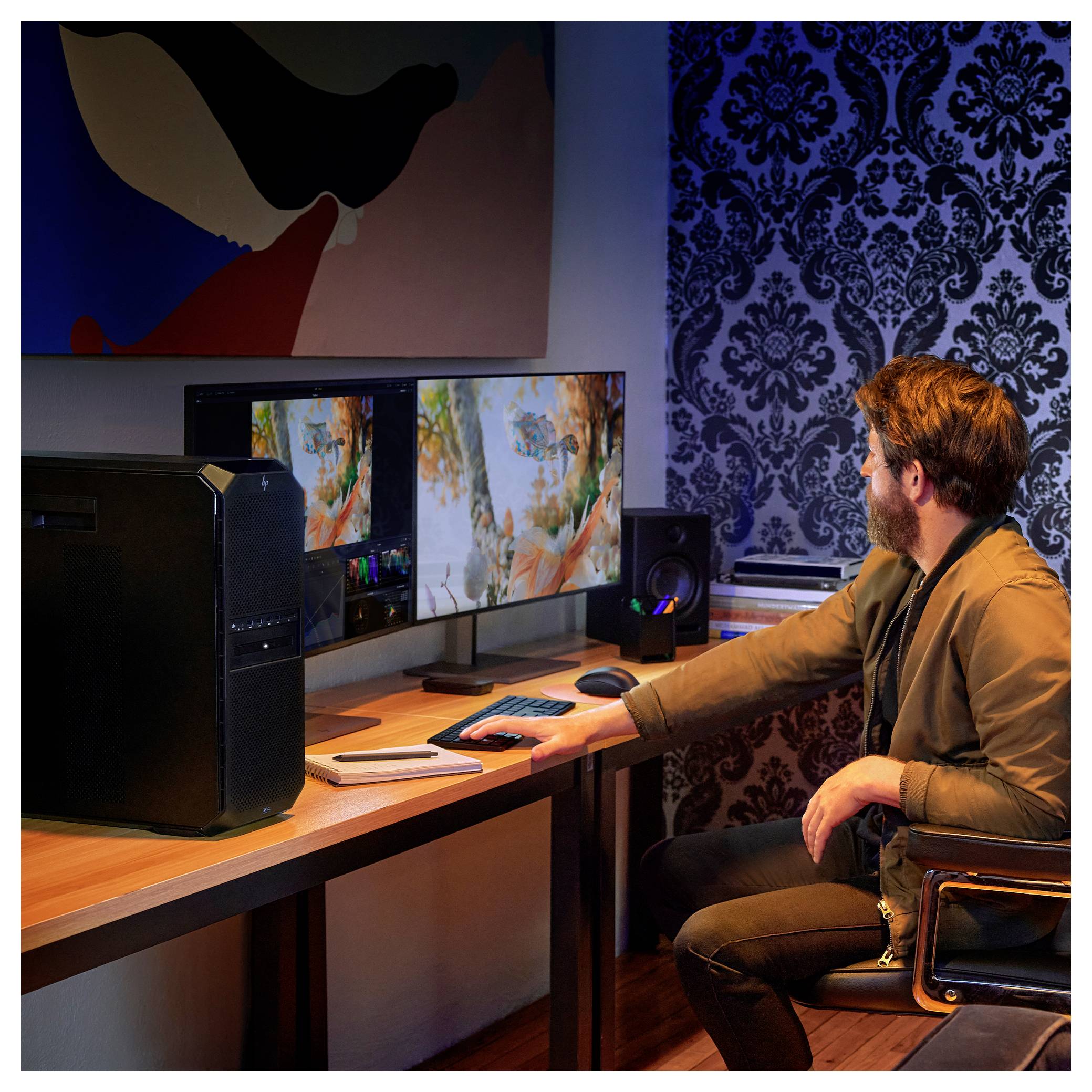 HP Station de travail Z6 G5 Tower AMD Ryzen Threadripper Pro 7955WX 5.1 GHz 64 GB RAM 2 TB SSD 82F95ET-6