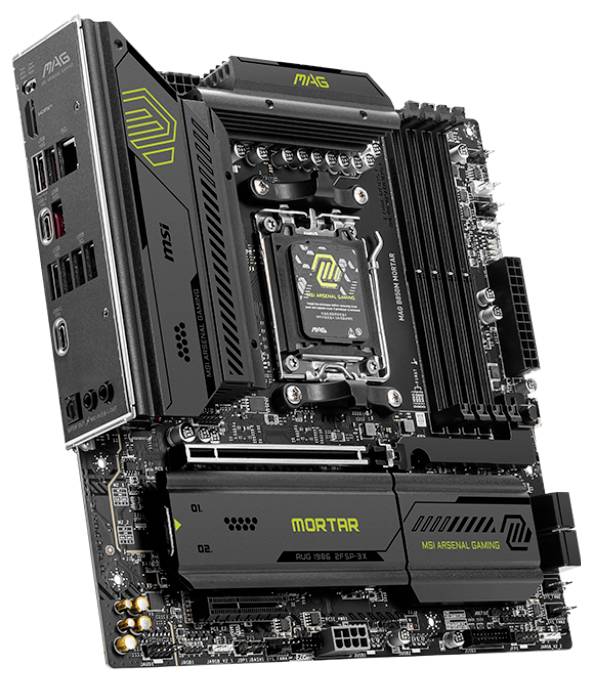 MSI 7E61-001R Carte mère Socket (PC) AMD® AM5 Facteur de forme (détails) Micro-ATX Chipset de la carte mère AMD® B850-2