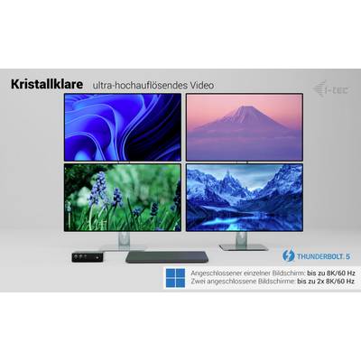 i-tec Station d'accueil Thunderbolt™ 5 Thunderbolt 5 Quattro Display Docking Station + Power Delivery 140W-7