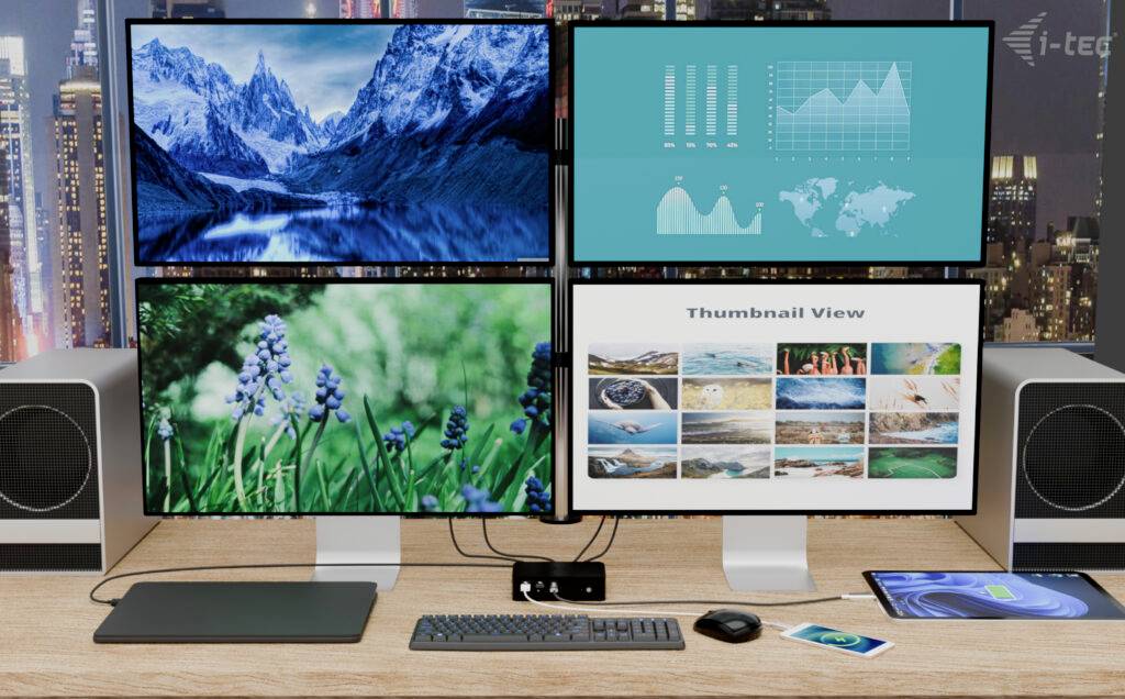 i-tec Station d'accueil USB4® / Thunderbolt™ 4 Thunderbolt5 Quattro Display Docking Station + Power Delivery 140W-5